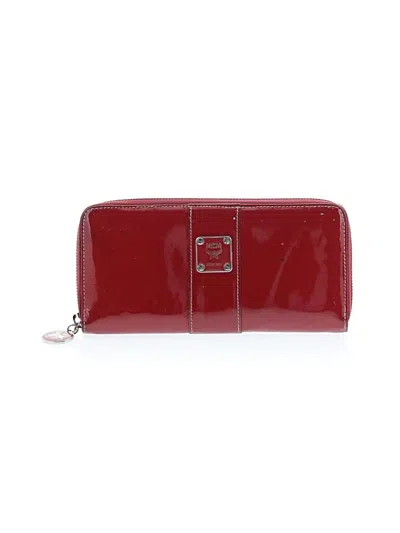 Pre-owned Mcm Leather Wallet In Red