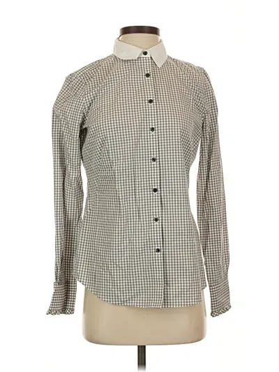 Pre-owned Brooks Brothers Long Sleeve Blouse In White