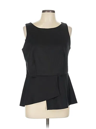 Pre-owned Bisou Bisou Sleeveless Top Black Boatneck Tops