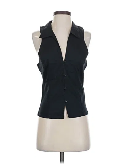 Pre-owned Urban Outfitters Sleeveless Button Down Shirt In Black