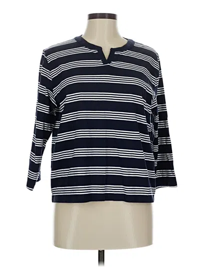 Pre-owned L.l.bean 3/4 Sleeve T-shirt In Blue