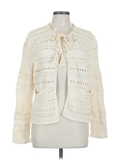 Pre-owned Zara Cardigan Sweater In White