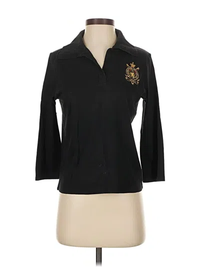 Pre-owned Polo Ralph Lauren Long Sleeve Polo Shirt In Black