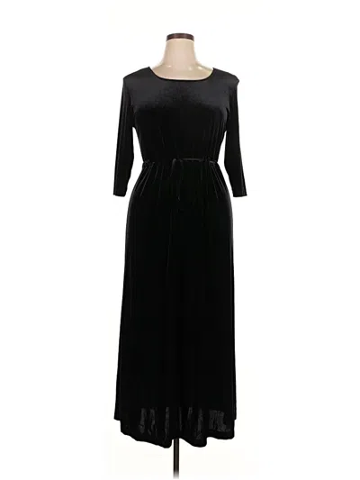 Pre-owned Lands' End Casual Dress In Black