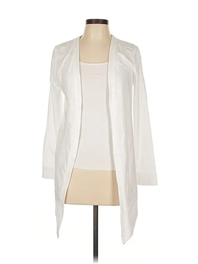 Pre-owned Chico's Cardigan Sweater In White