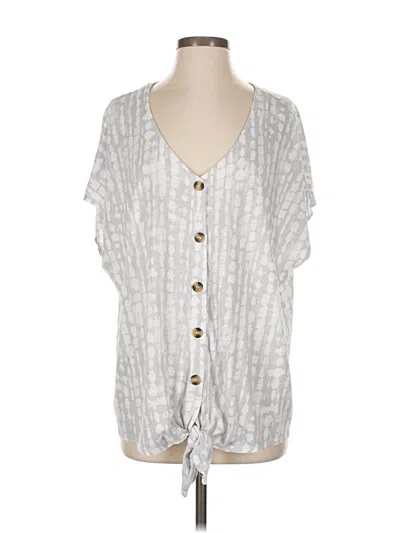 Pre-owned Torrid Short Sleeve Henley Shirt In Gray