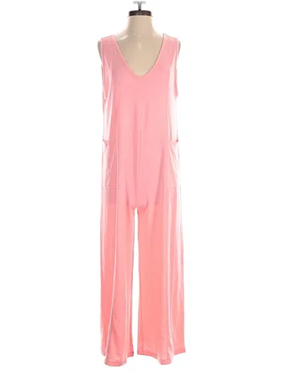 Pre-owned Zenana Jumpsuit In Pink