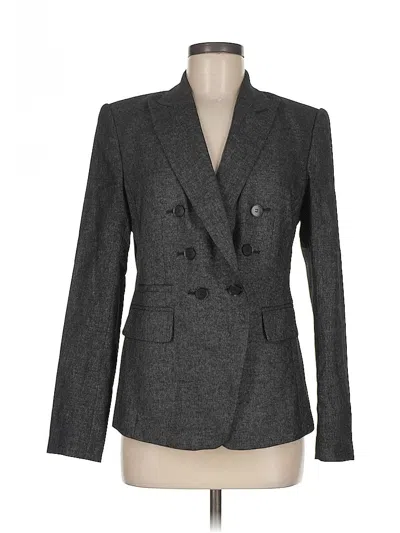 Pre-owned Ann Taylor Wool Blazer Jacket In Gray