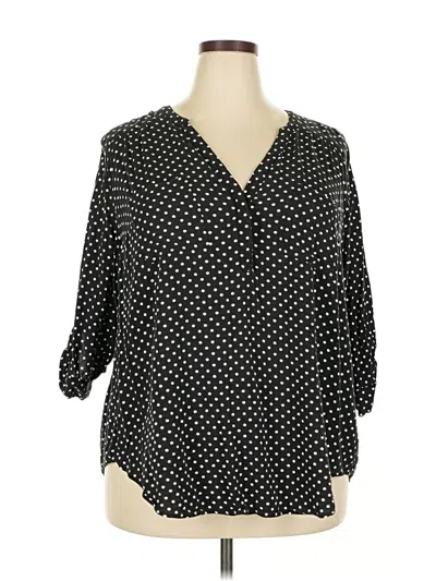 Pre-owned Torrid 3/4 Sleeve T-shirt In Black