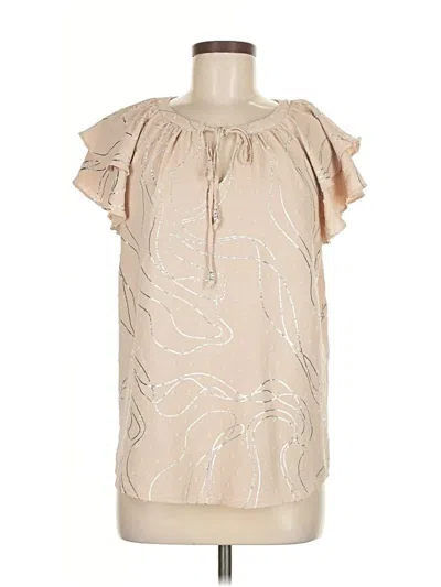 Pre-owned Nycc Short Sleeve Blouse In Brown