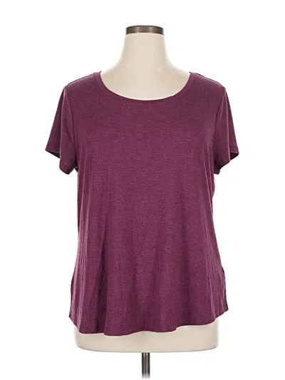 Pre-owned Style & Co Short Sleeve T-shirt In Burgundy