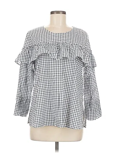 Pre-owned Velvet By Graham & Spencer 3/4 Sleeve Blouse In Gray