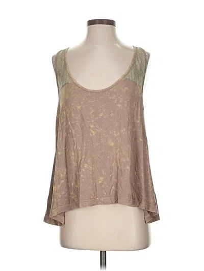 Pre-owned Pol Tank Top Brown Strapless Neckline Tops