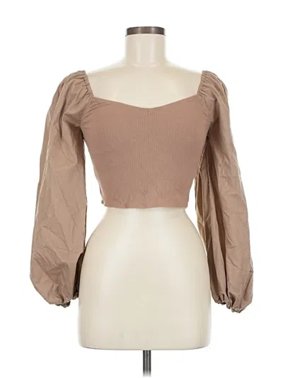 Pre-owned Abercrombie & Fitch 3/4 Sleeve Blouse In Brown
