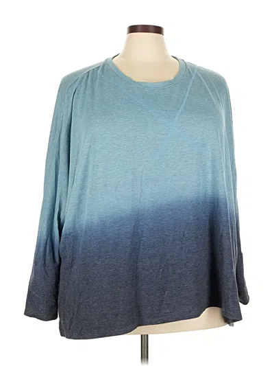 Pre-owned Livi Active 3/4 Sleeve T-shirt In Blue