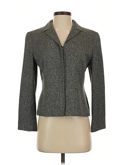Pre-owned Ann Taylor Blazer Jacket In Gray