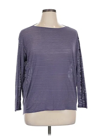 Pre-owned Lululemon Athletica 3/4 Sleeve T-shirt In Purple