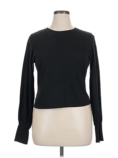 Pre-owned Lunya Long Sleeve T-shirt In Black