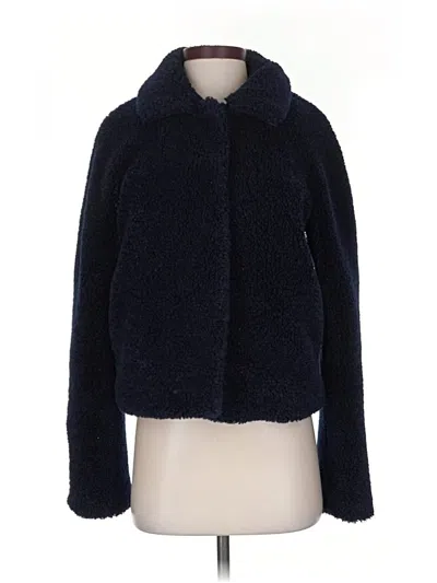 Pre-owned Milly Faux Fur Jacket In Blue