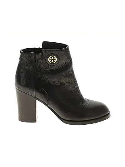 Pre-owned Tory Burch Ankle Boots In Black