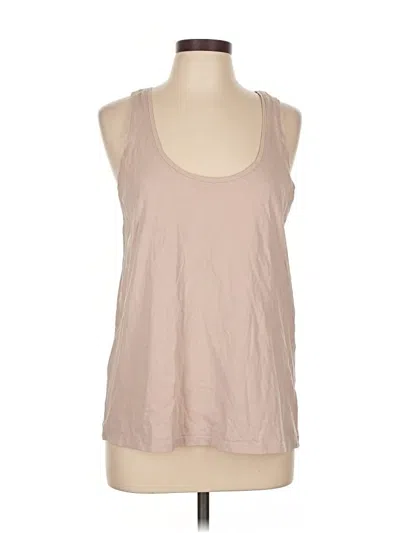 Pre-owned Zara Tank Top Tan Halter Neckline Tops In Brown