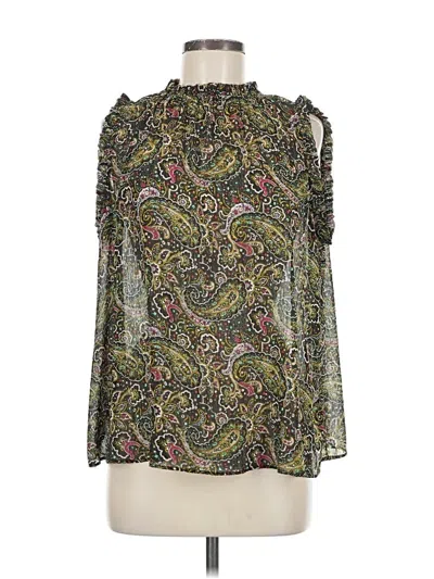 Pre-owned Gap 3/4 Sleeve Blouse In Green