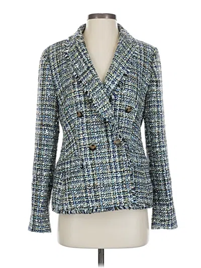 Pre-owned Ann Taylor Blazer Jacket In Blue