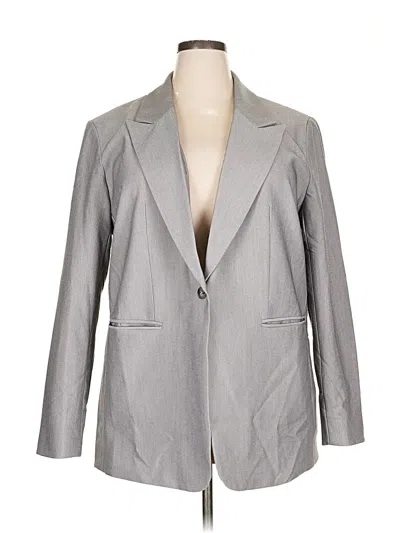 Pre-owned Asos Design Blazer Jacket In Gray