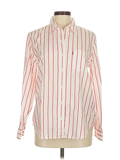 Pre-owned Levi's Long Sleeve Button Down Shirt In White
