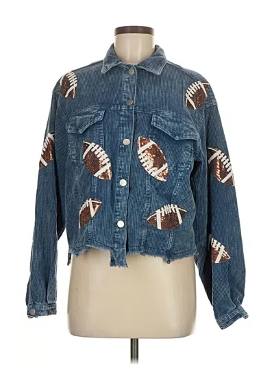 Pre-owned Live Love Gameday Denim Jacket In Blue