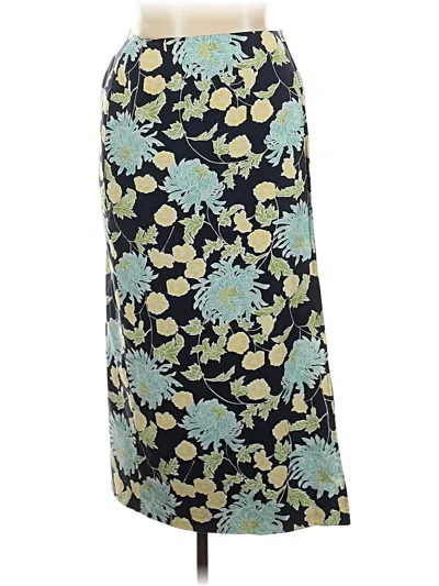 Pre-owned Worthington Silk Skirt In Blue