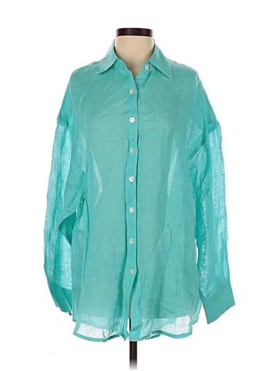 Pre-owned Vitamin A 3/4 Sleeve Blouse In Blue