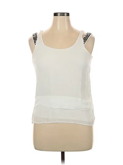 Pre-owned Xoxo Sleeveless Top Ivory Scoop Neck Tops In White