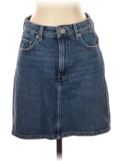 Pre-owned Asos Design Denim Skirt In Blue