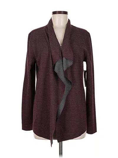 Weekends By Chico's Cardigan Sweater In Burgundy