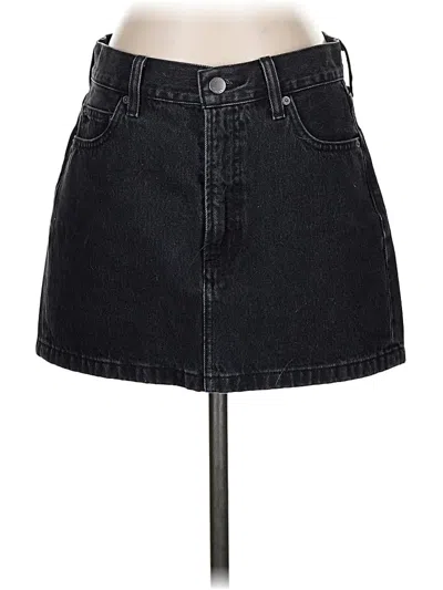 Pre-owned Denim Forum Denim Skirt In Black