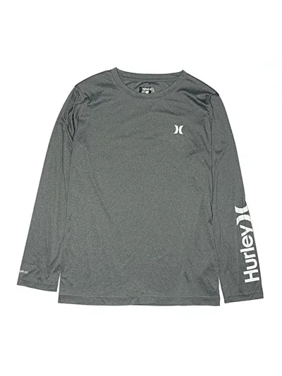 Pre-owned Hurley Kids'  Long Sleeve T-shirt In Gray