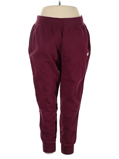 Pre-owned Champion Casual Pants In Burgundy