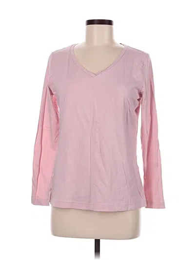 Pre-owned Charter Club 3/4 Sleeve T-shirt In Pink