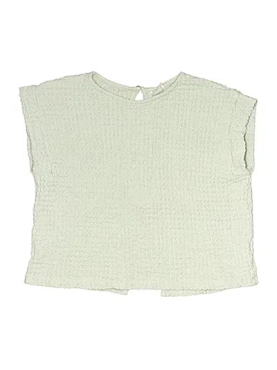 Pre-owned Zara Kids' Short Sleeve Top Gray Crew Neck Tops