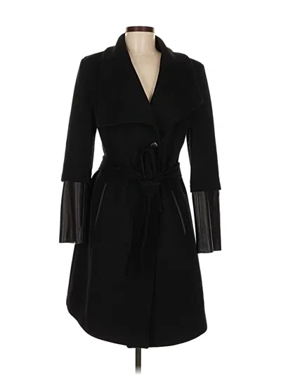 Pre-owned Elie Tahari Wool Coat In Black