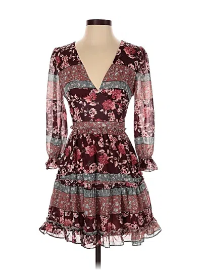 Pre-owned Sage The Label Cocktail Dress In Burgundy