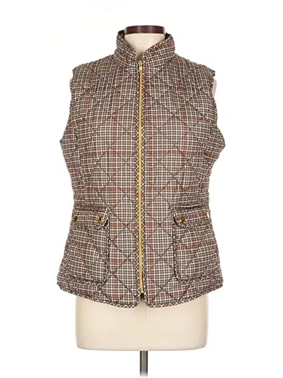 Pre-owned St. John's Bay Vest In Brown