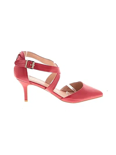 Pre-owned Journee Collection Heels In Red