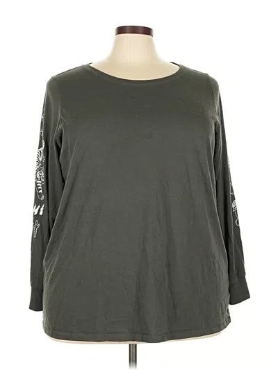 Pre-owned Torrid 3/4 Sleeve T-shirt In Gray