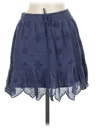Pre-owned Aerie Casual Skirt In Blue
