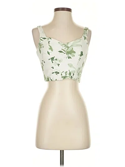 Pre-owned Abercrombie & Fitch Sleeveless Top Green Sweetheart Neckline Tops