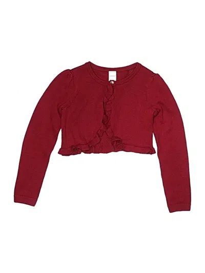 Pre-owned Gymboree Kids' Cardigan Sweater In Burgundy