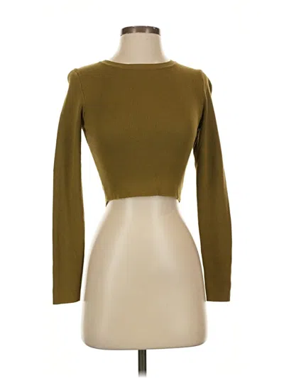 Pre-owned Zara Cardigan Sweater In Green