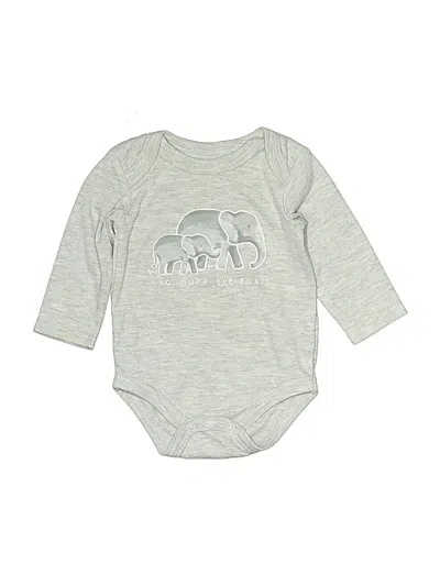 Pre-owned Little Lad Babies' Long Sleeve Onesie In Gray